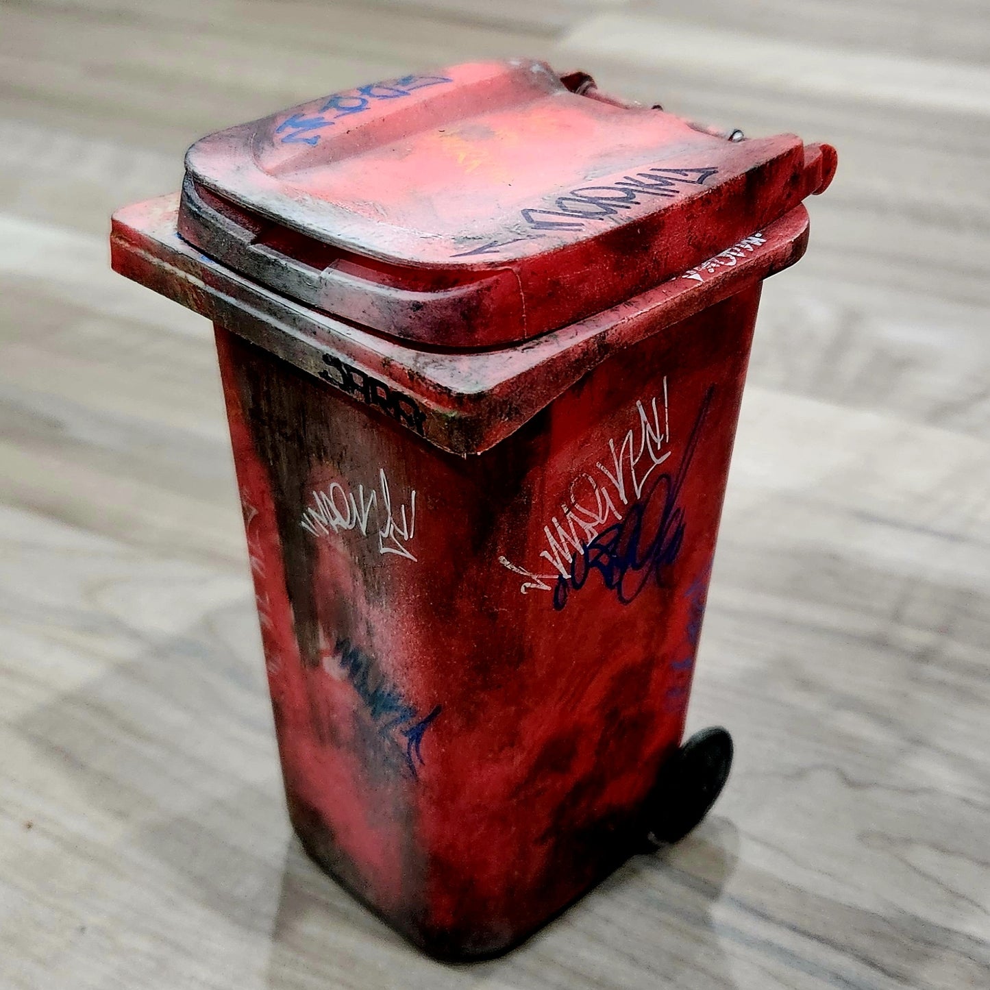 Weathered Garbage Can