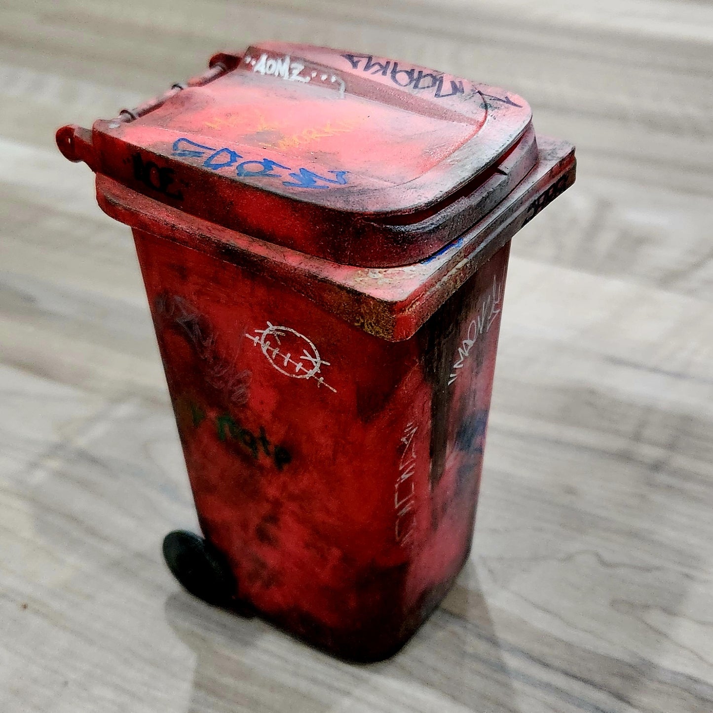 Weathered Garbage Can
