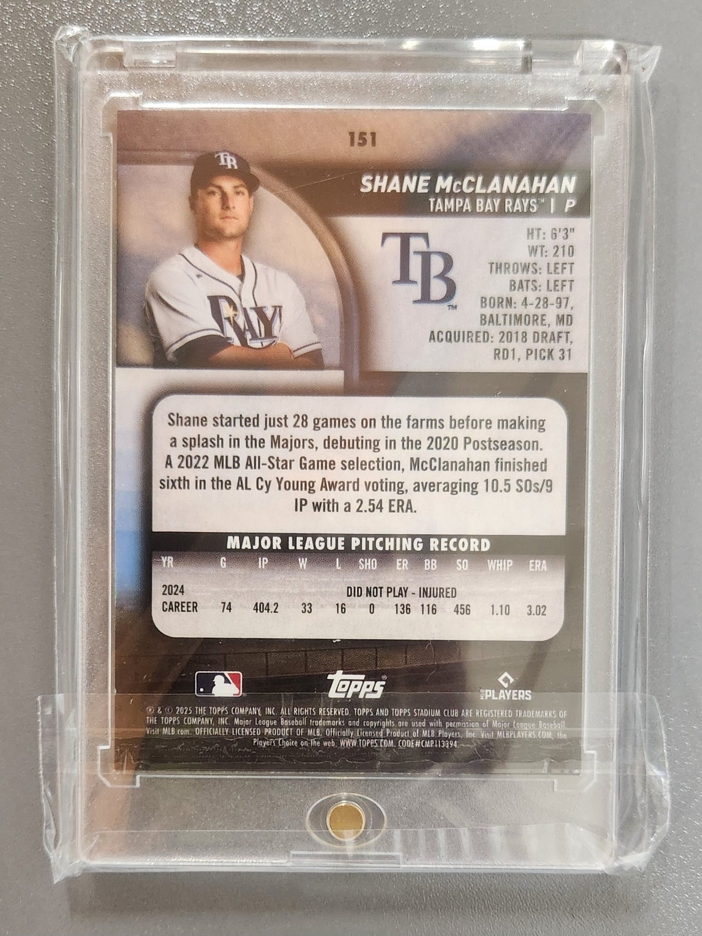 Shane McClanahan Topps #151 Wild Thing