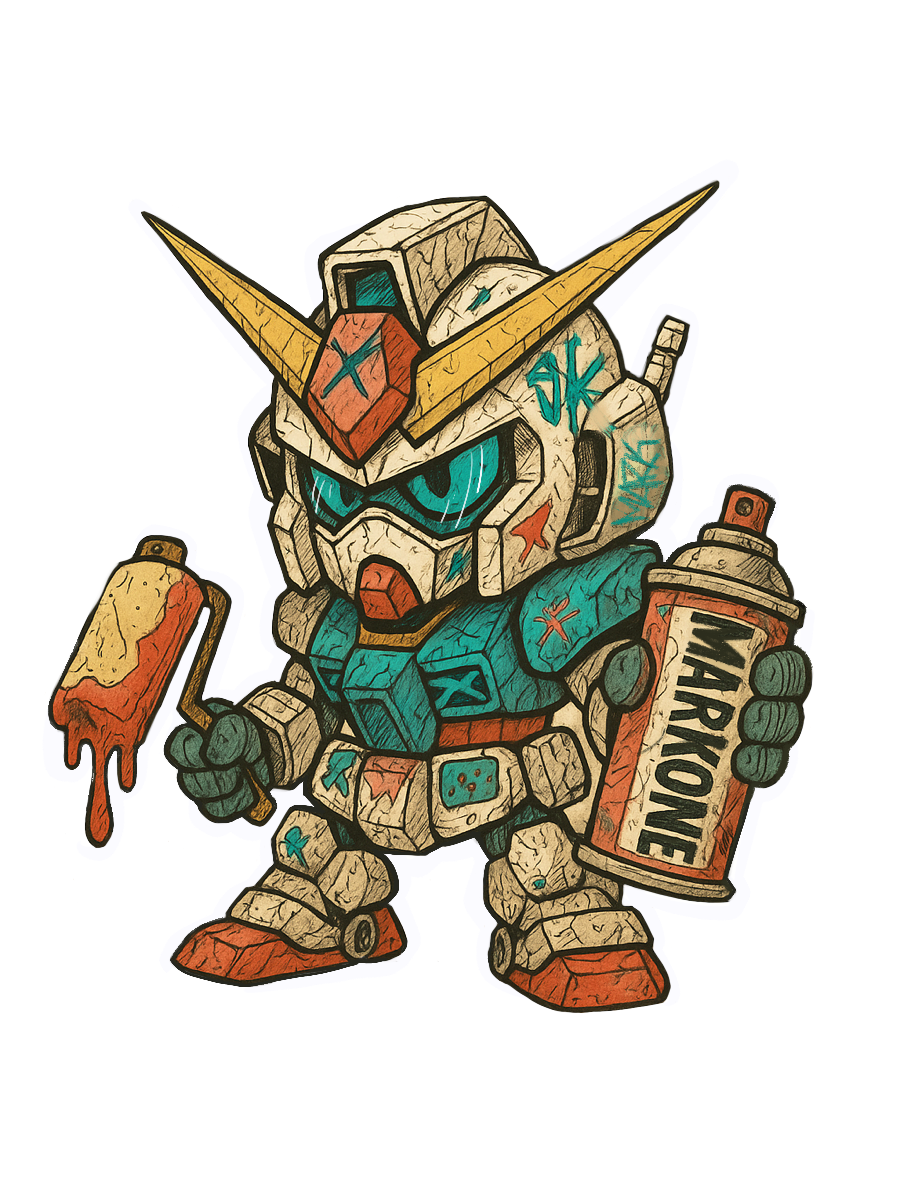 Graffiti Mobile Suit Sticker